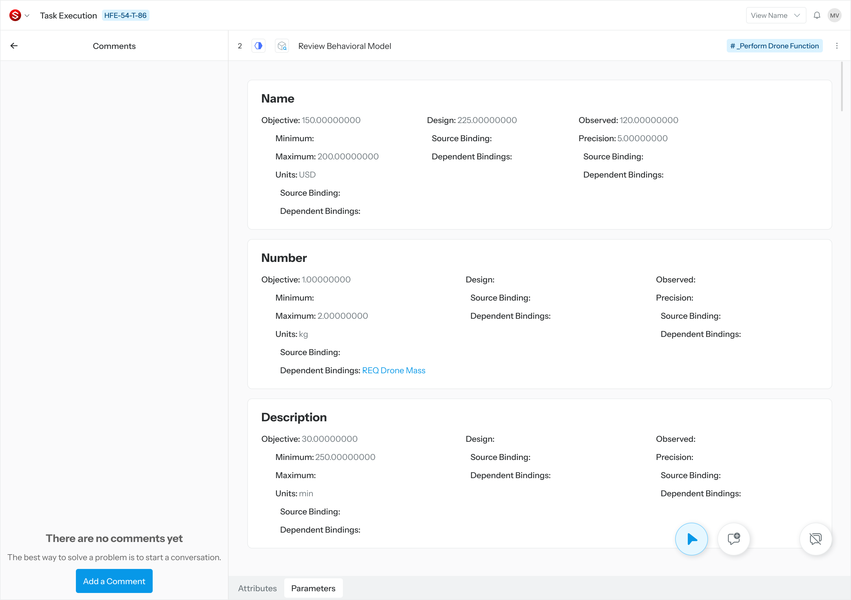 parameters view empty.png